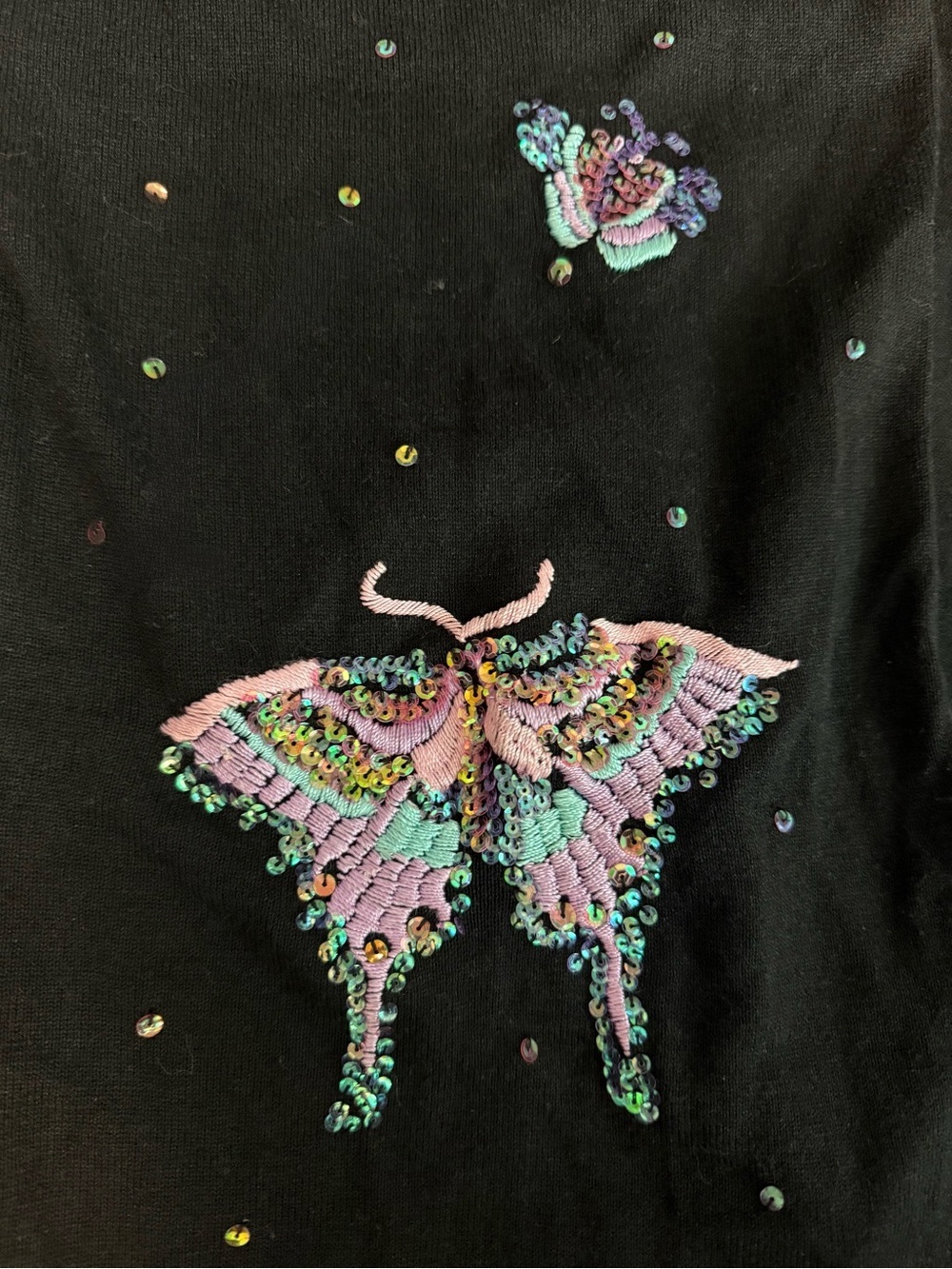 Vintage Carol Patterson Knits Butterfly Cardigan - Picture 2 of 8